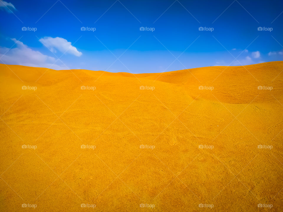 Sand dunes in the desert.in Rajasthan India