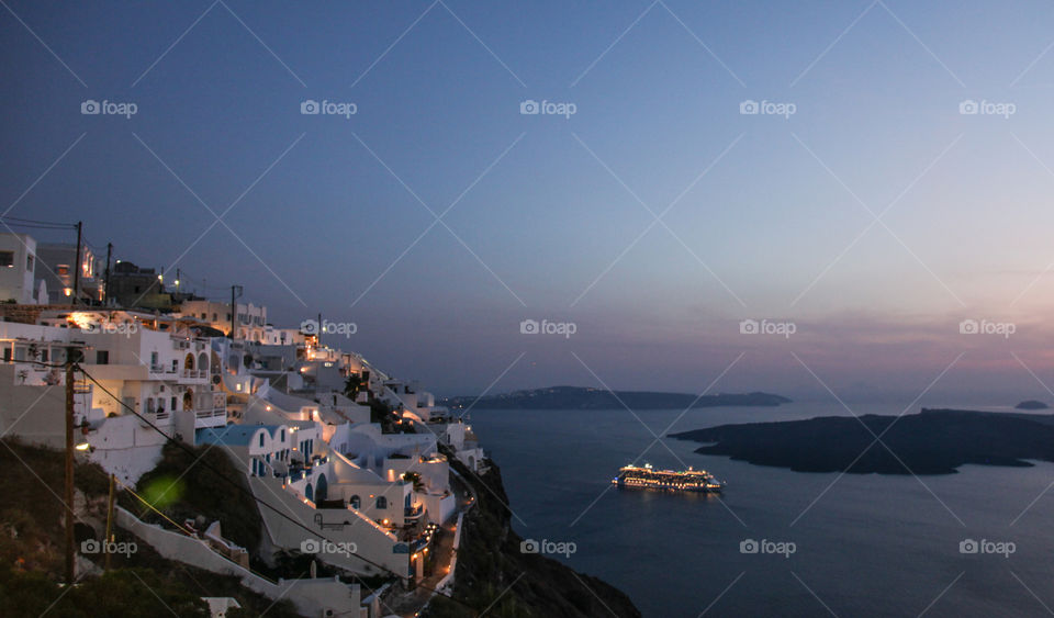 Santorini by night. 