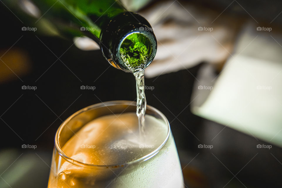 preparing a drink