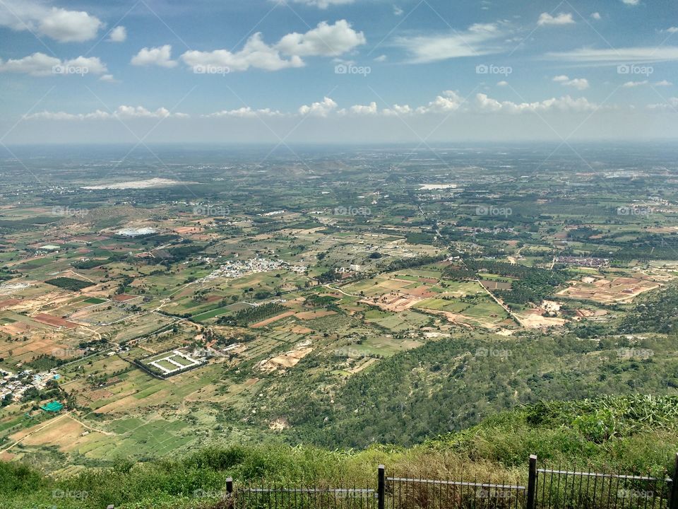 landscape view from Nandi Hills Bangalore India