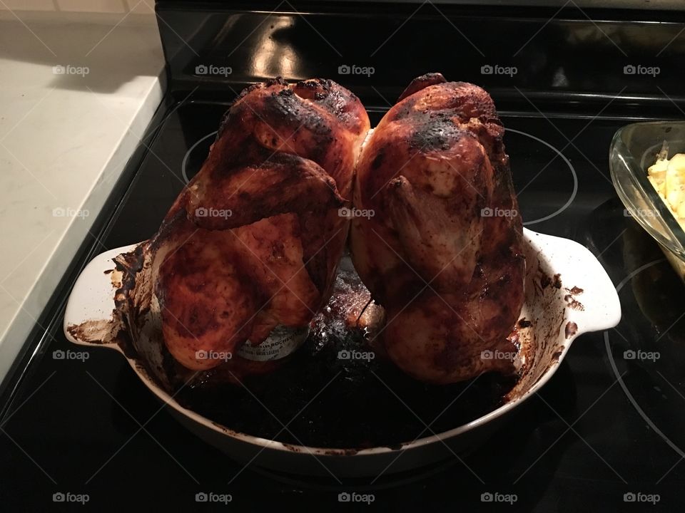 Oven baked chickens