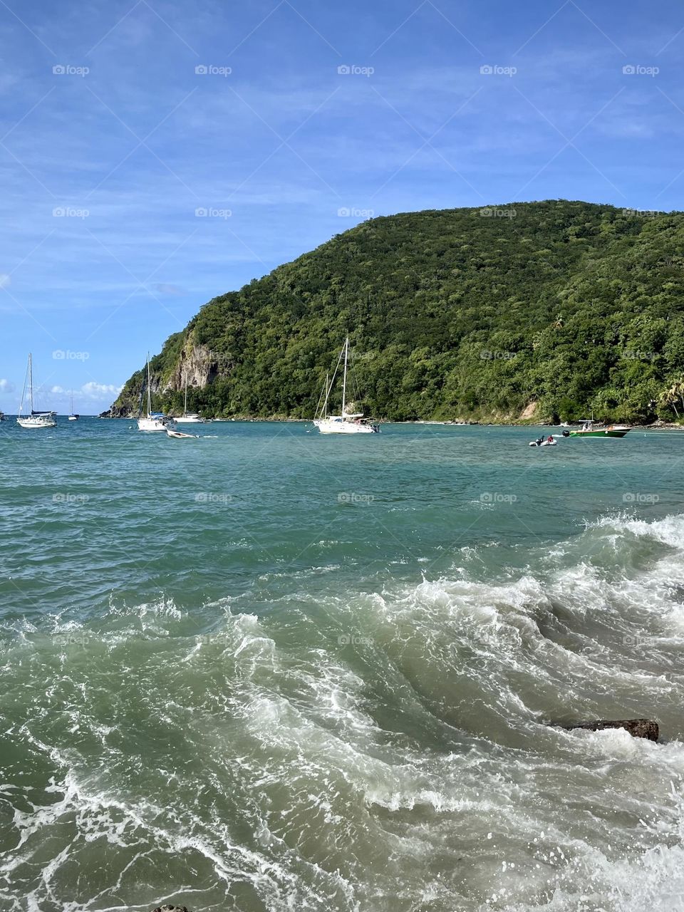 Marine landscape of the French Caribbean