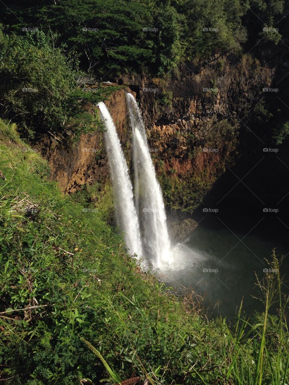 Hawaiian waterfall 