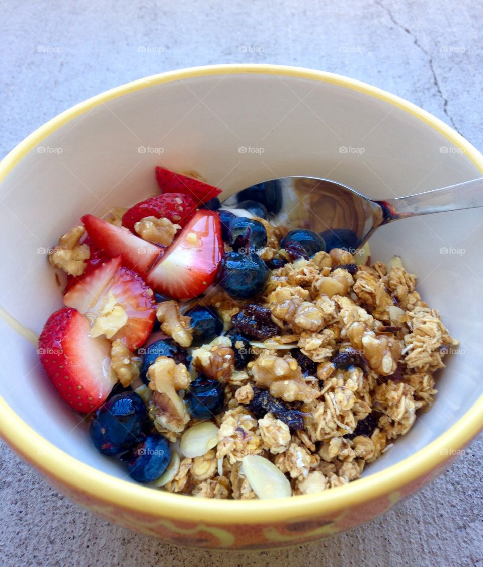 Healthy breakfast in bowl