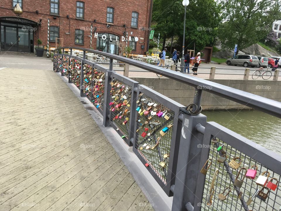 Helsinki locks on the bridge
