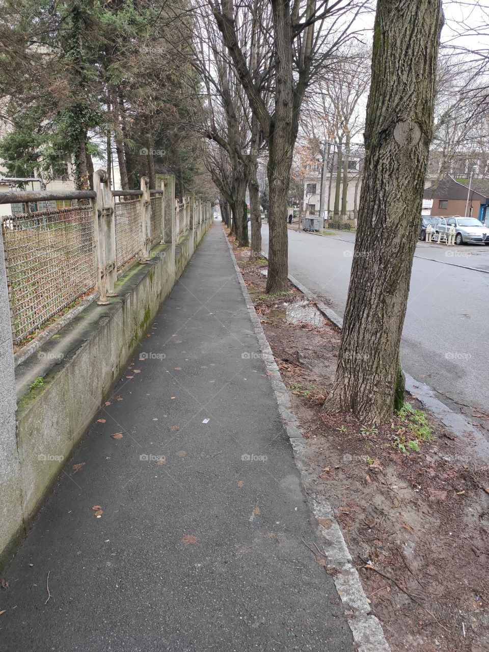 Belgrade Serbia Topcider sidewalk