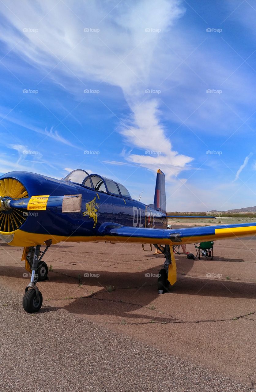 Beautiful day to see Vintage airplanes at Arizona air show.