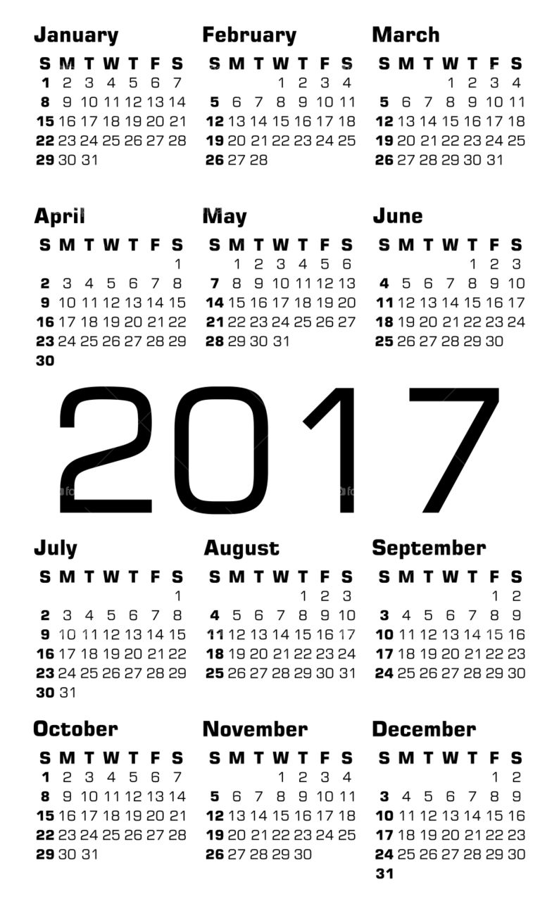 calendar 2017