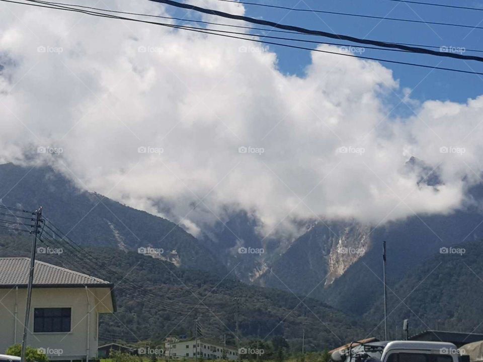 cloudy mountain in sabah Malaysia