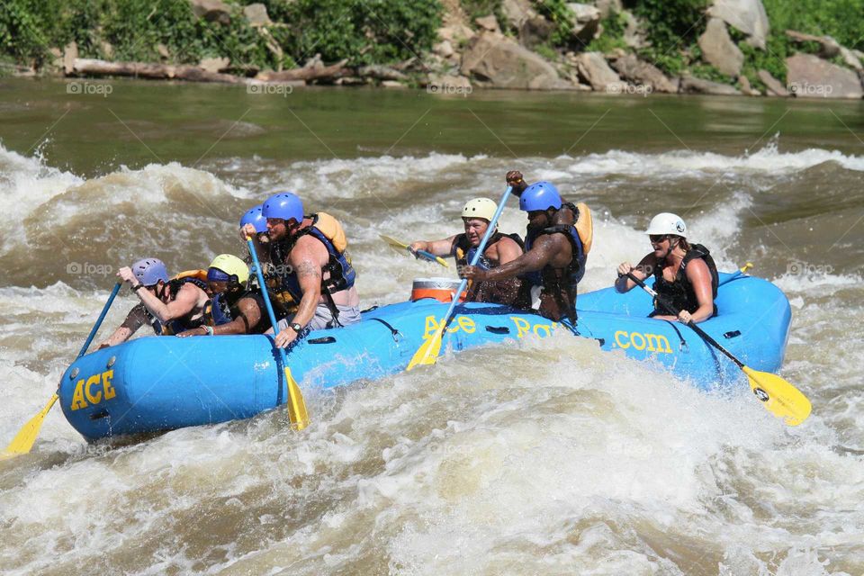 Kayak, Recreation, Raft, Water, Teamwork