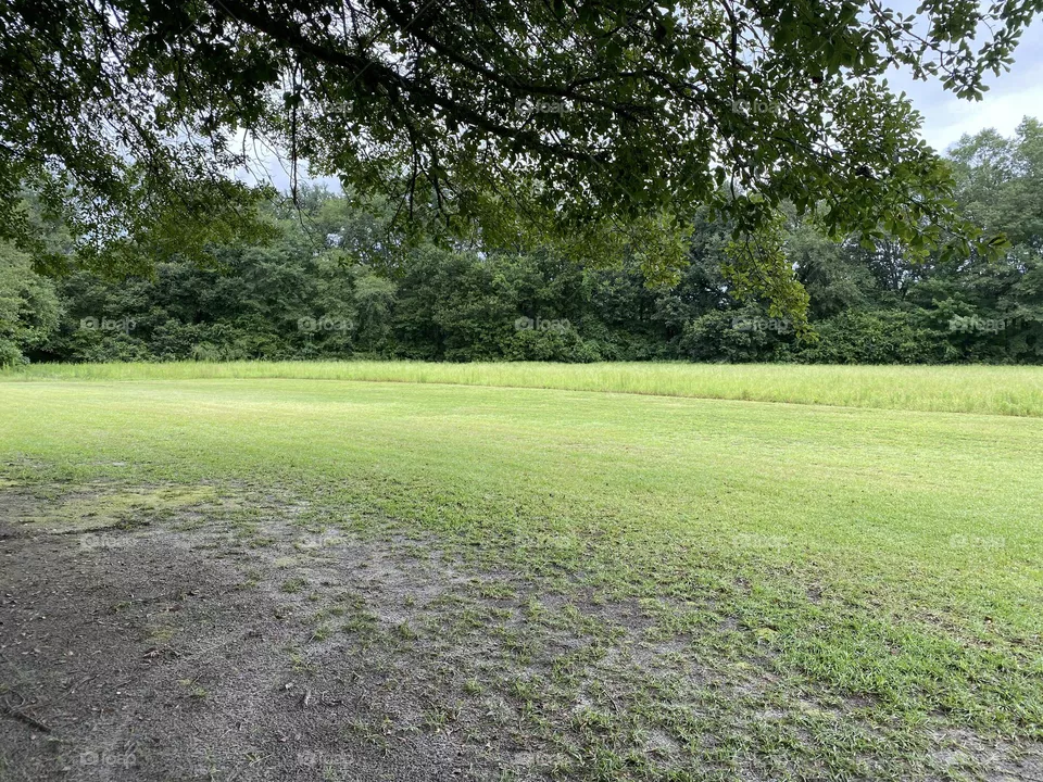 Helping the hubby cut grass before the rain 