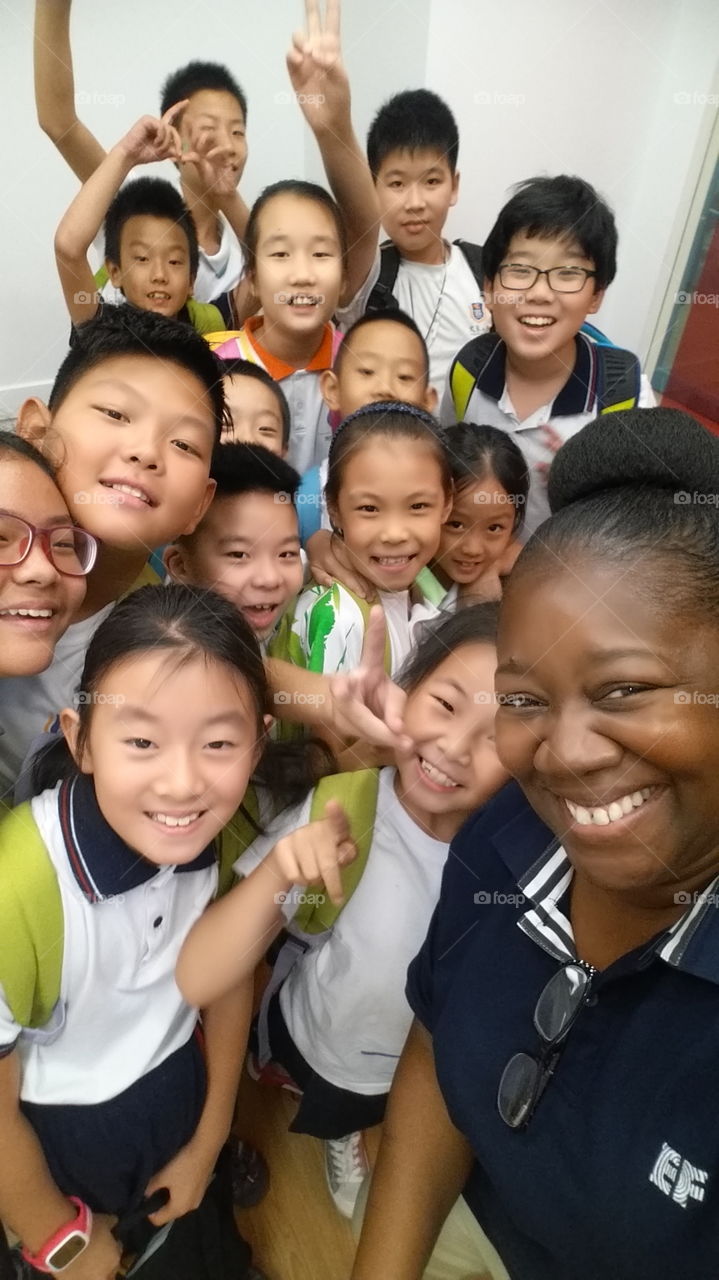 Teaching English to children in Beijing, China