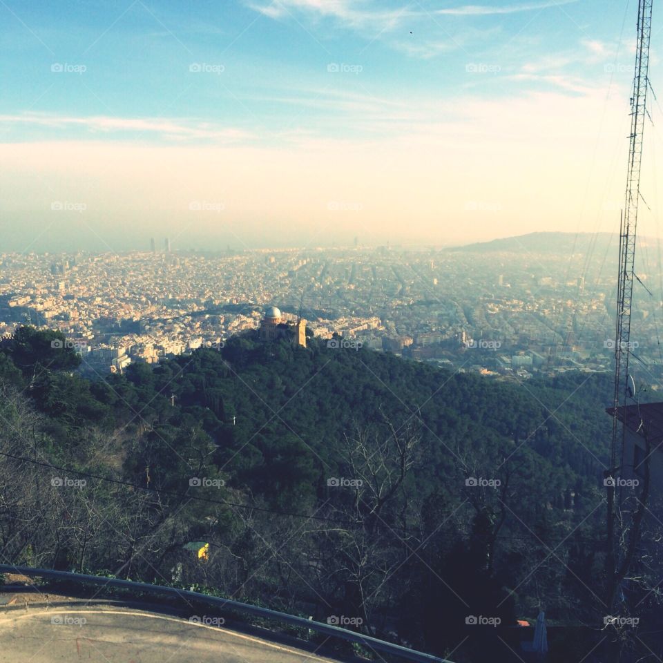 That’s Barcelona All the way from a cable cart in the mountain !