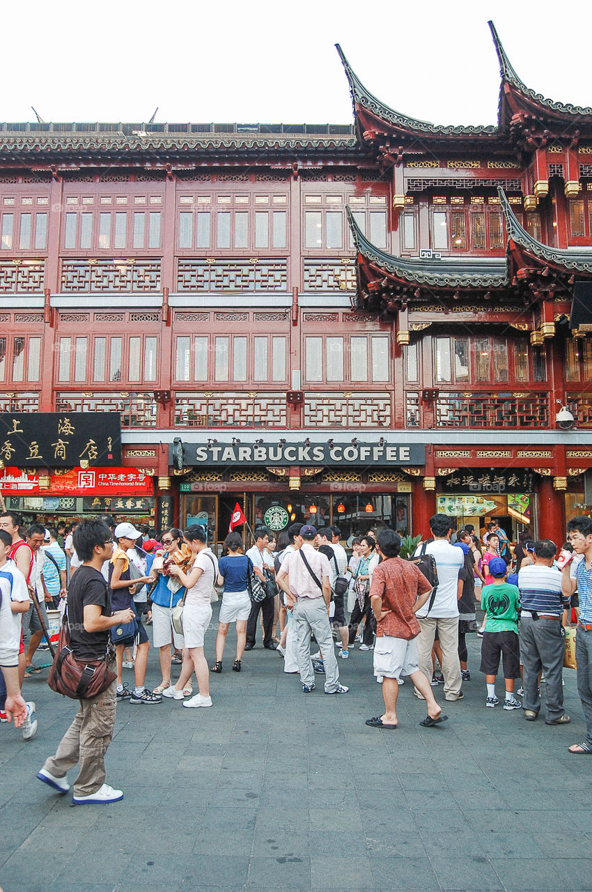 In the streets of Shanghai