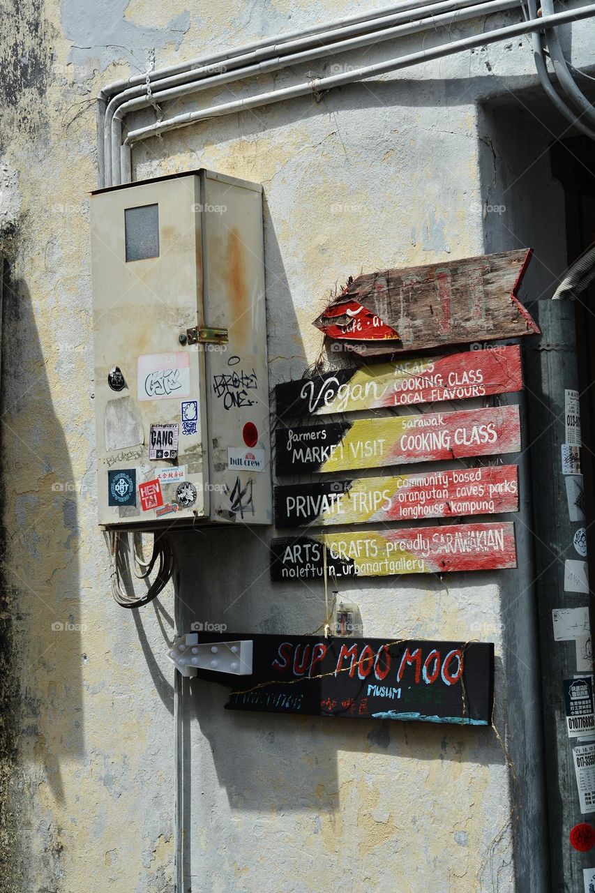 Street wooden Signboards