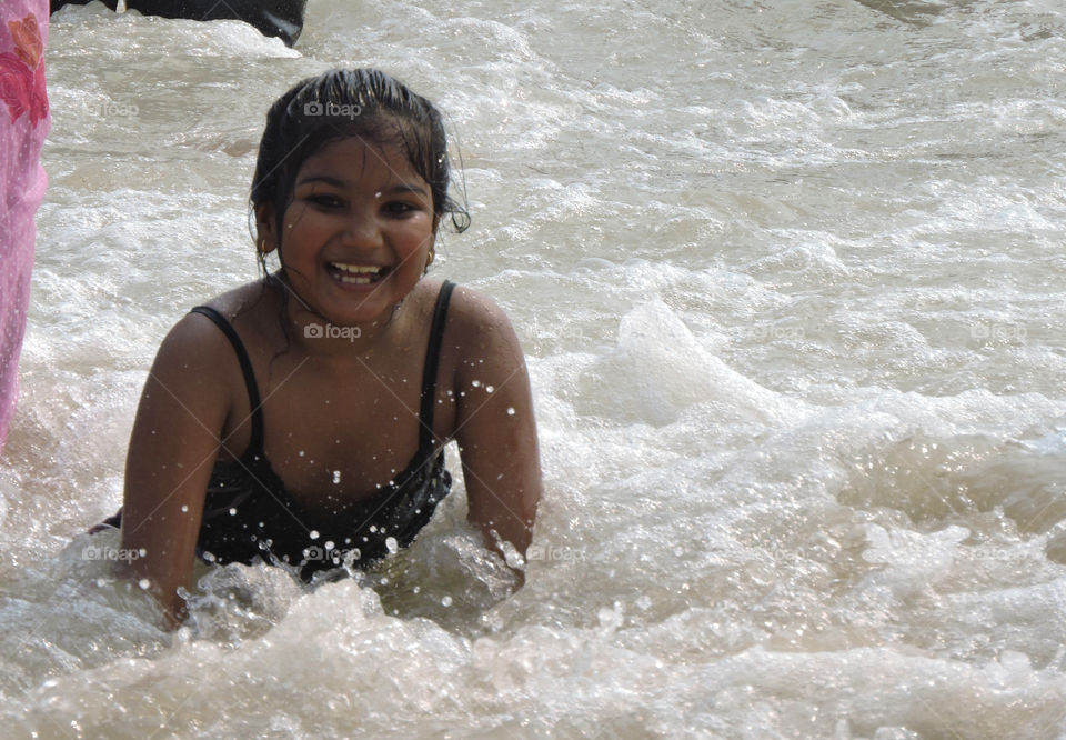 Enjoying the summer in the sea beach