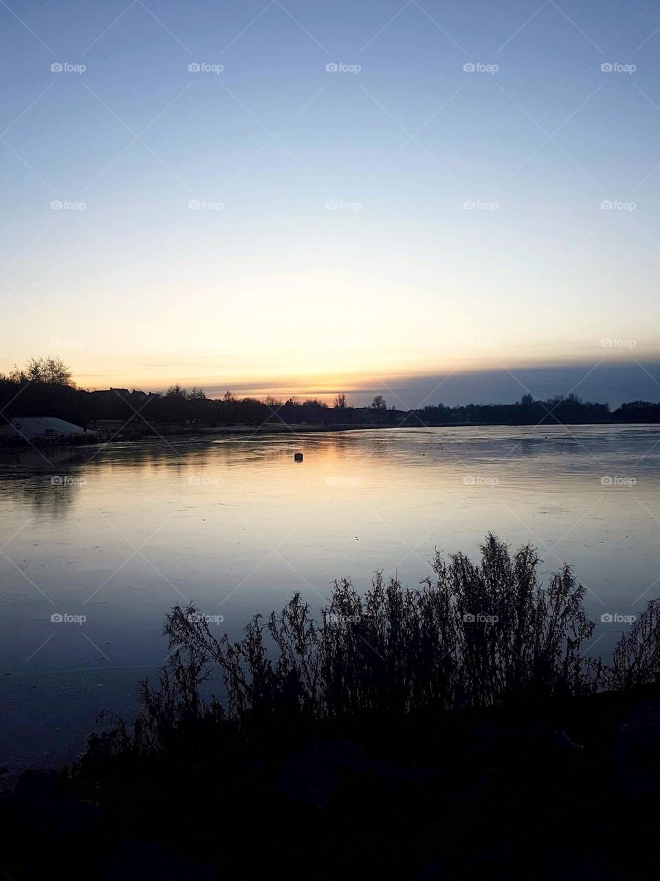 Calm sunset over the loch