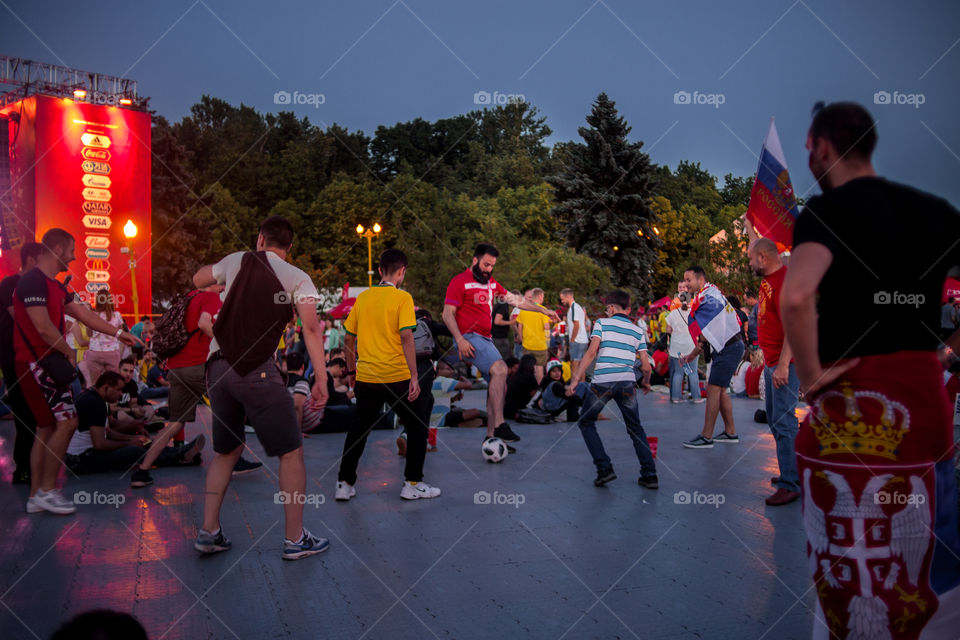 FIFA Fan Fest in Moscow, Russia, Brazil vs Serbia, 27 June 2018