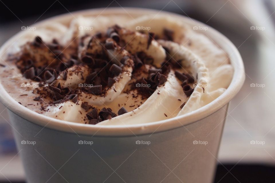 whipped cream on coffee!