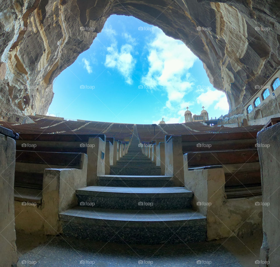 Saint Simon church in the natural cave Mokattam at Kairo Egypt