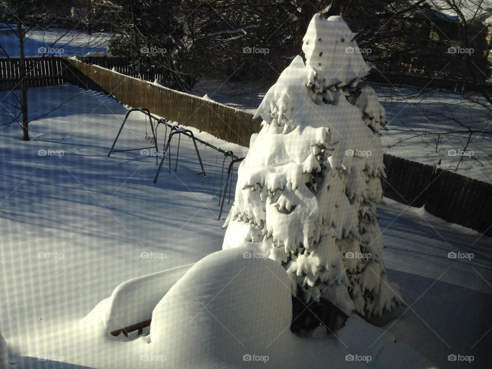 Buried swingset