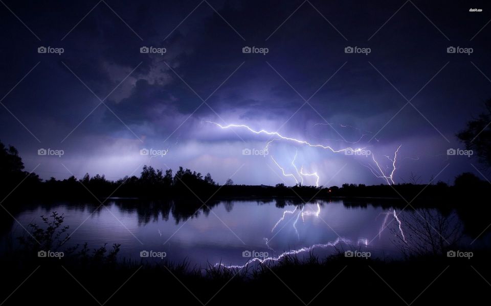 Lightning, near a Lake