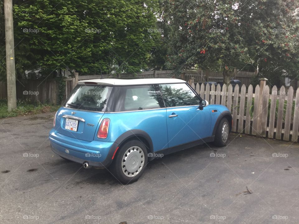 BMW Mini Parked in the Driveway 
