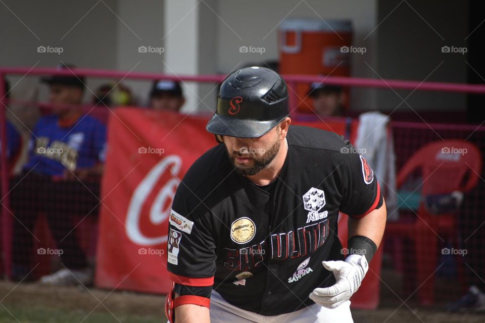 Jugador de béisbol bateador 