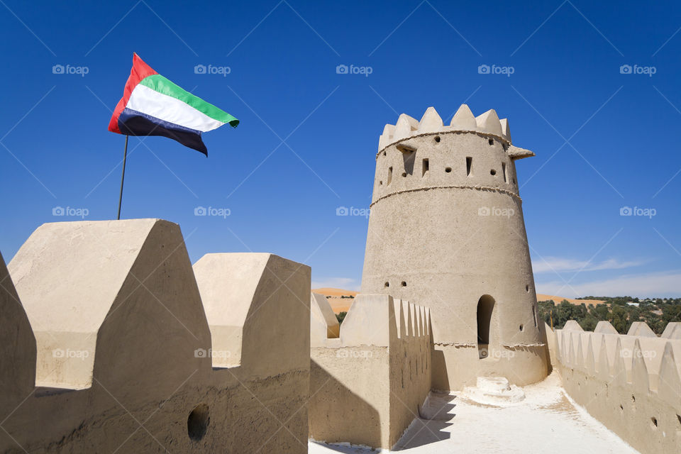 UAE flag in a fort