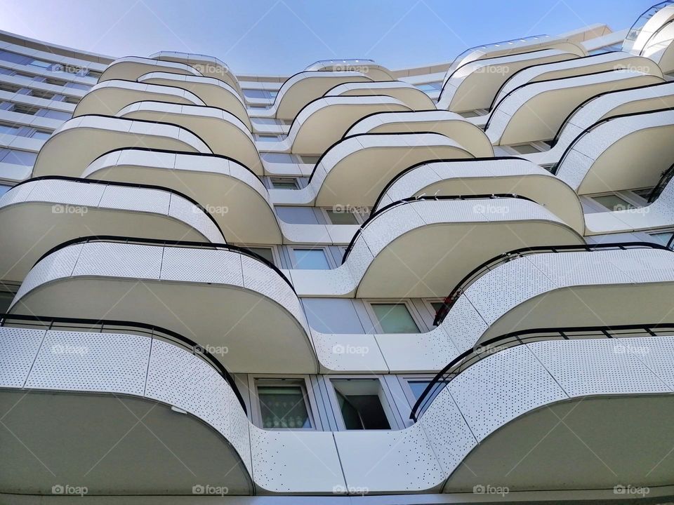 White balconies
