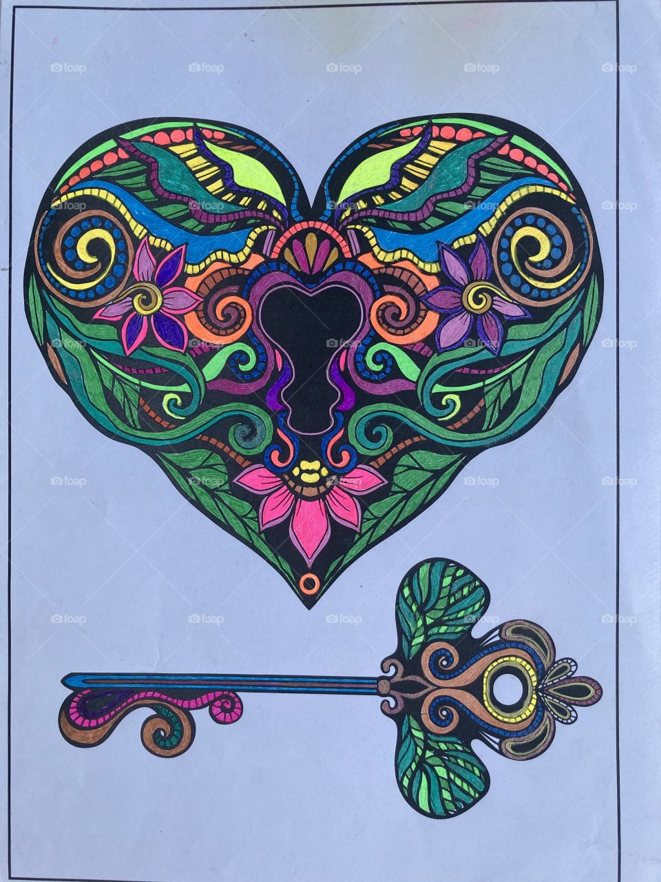 Bright color flower pattern