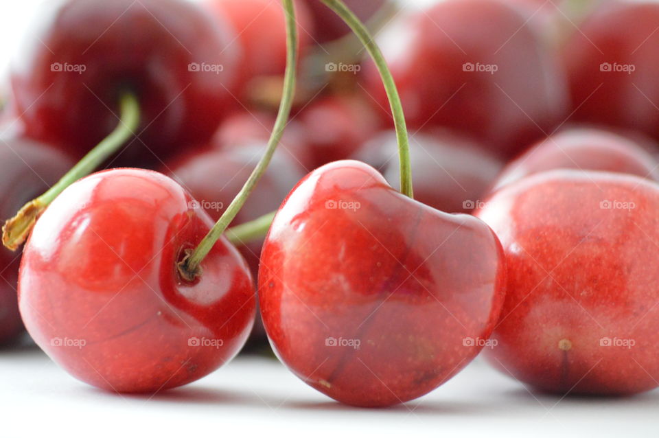 Closeup photo of cherries