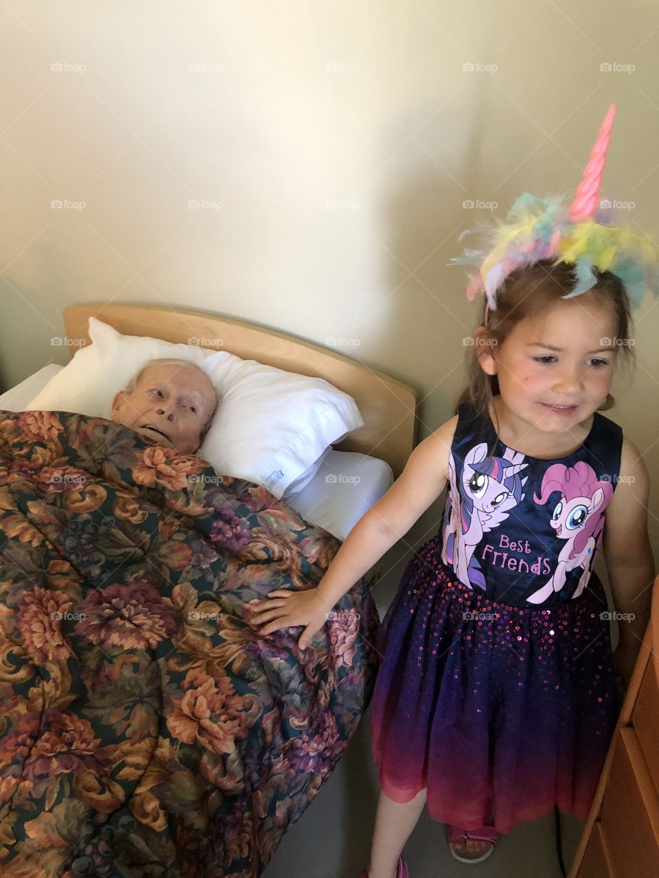 Visiting Great Grandpa At The Nursing Home