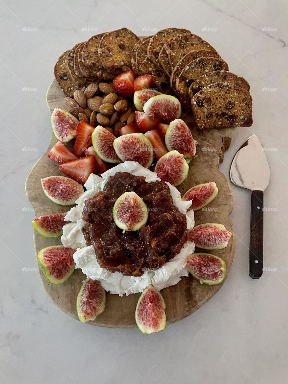 Figs and cheese  platter