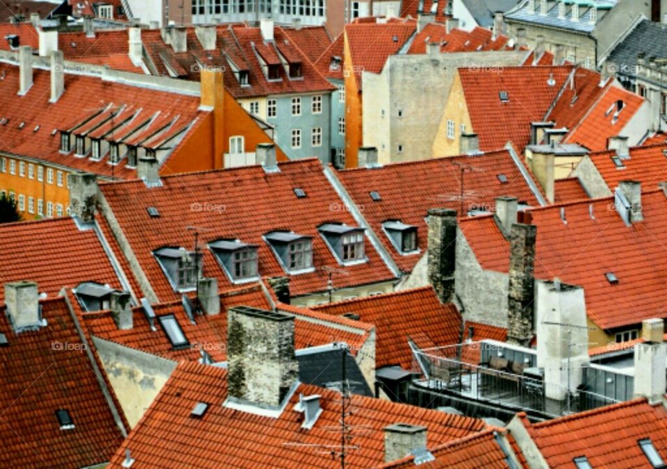 Copenhagen Rooftops. 2013 from round tower