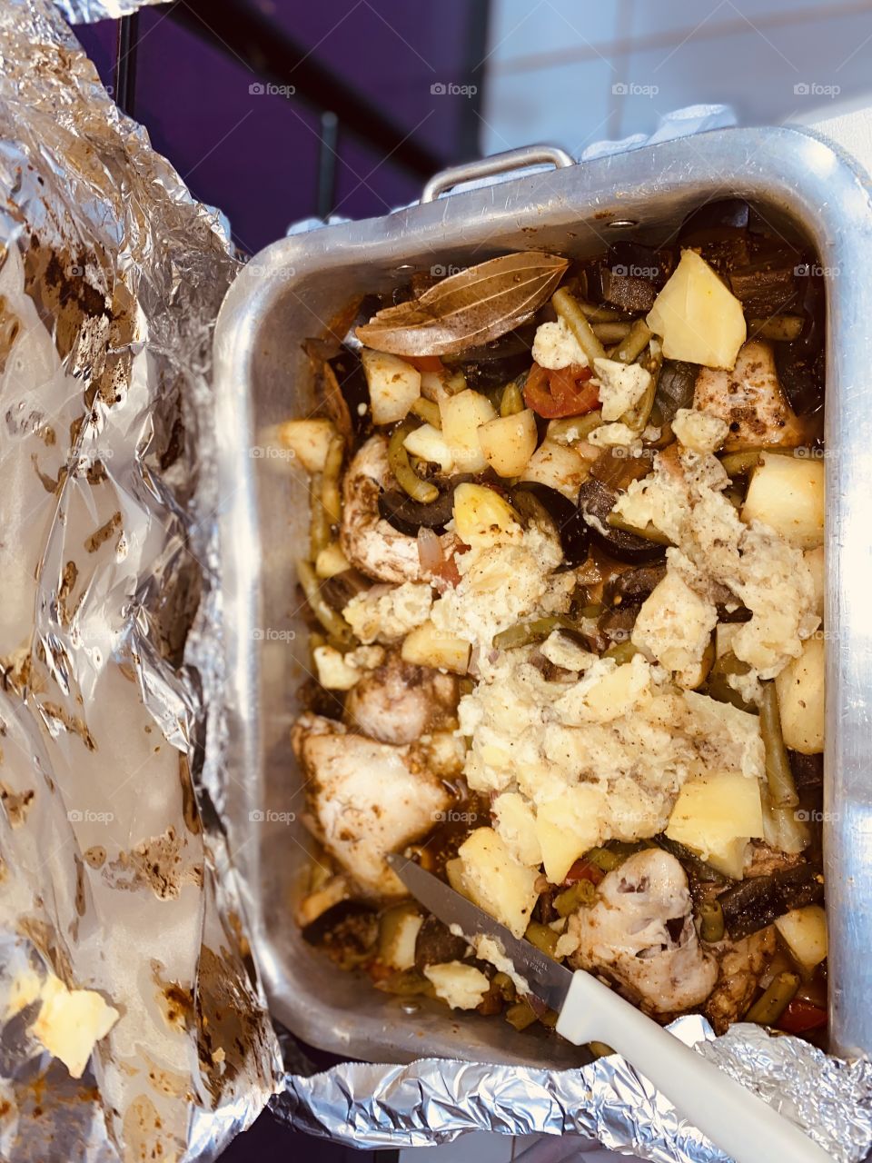 Chicken Edam with vegetables