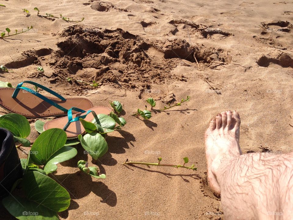 On the beach