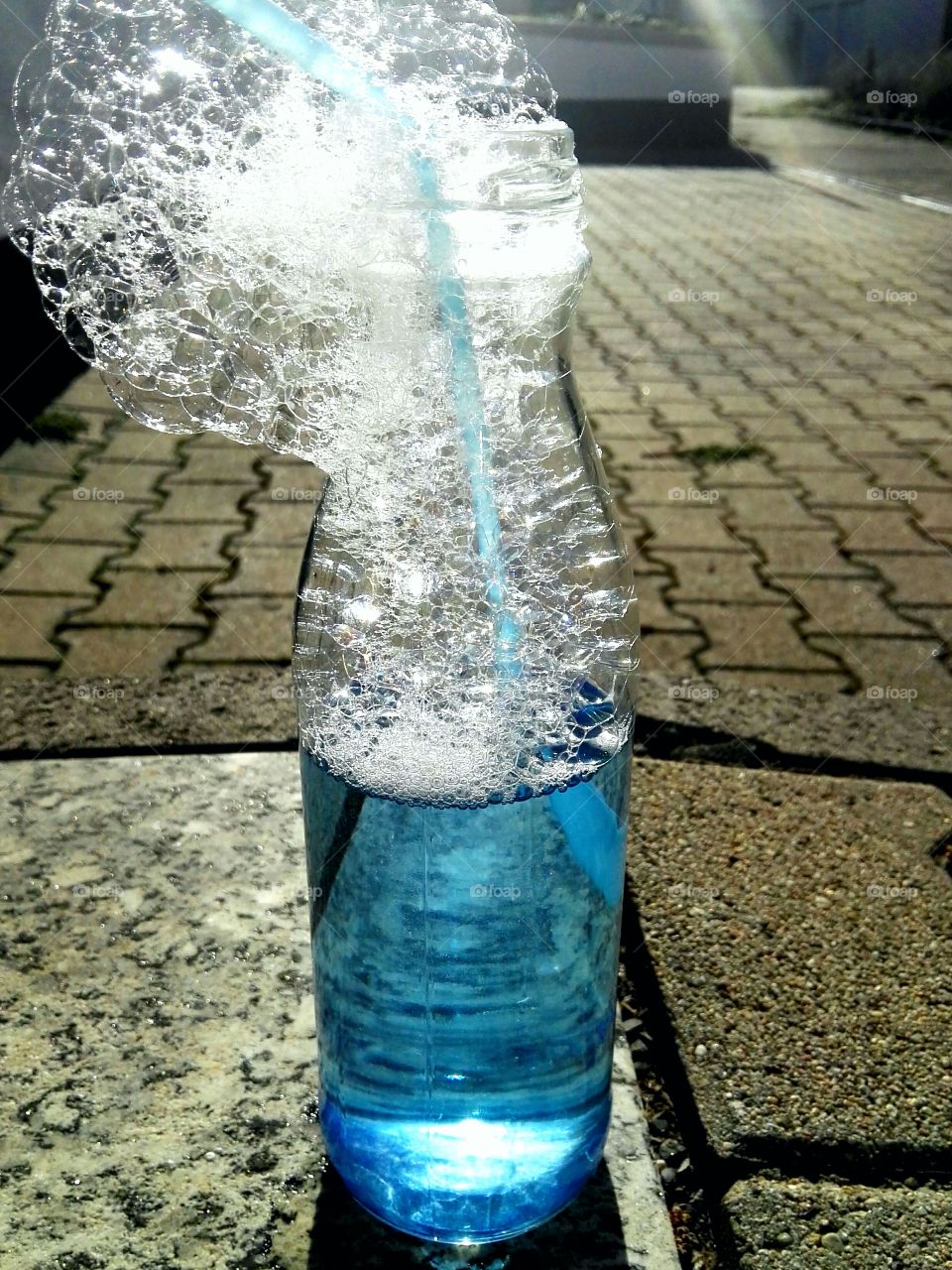 bubbles in a bottle