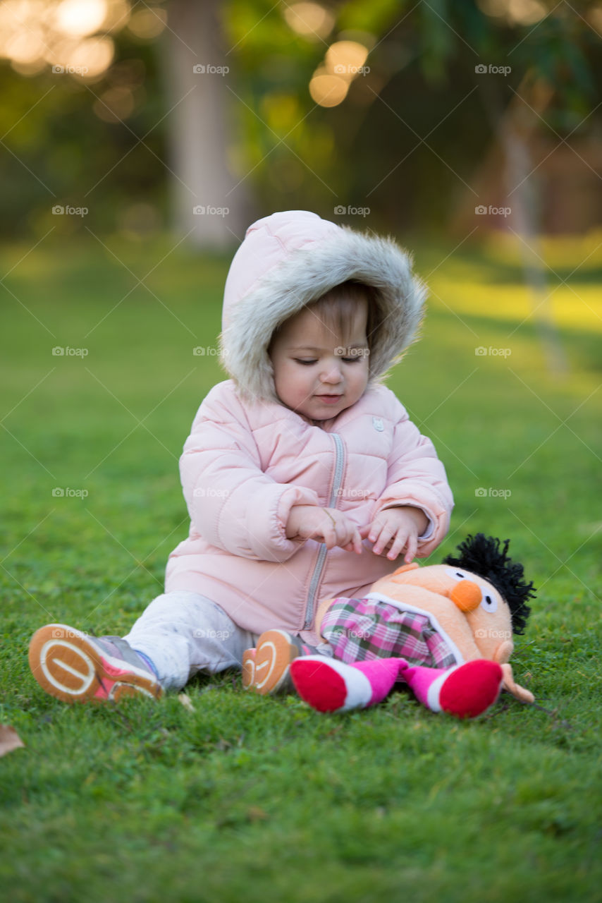 baby girl wearing coat