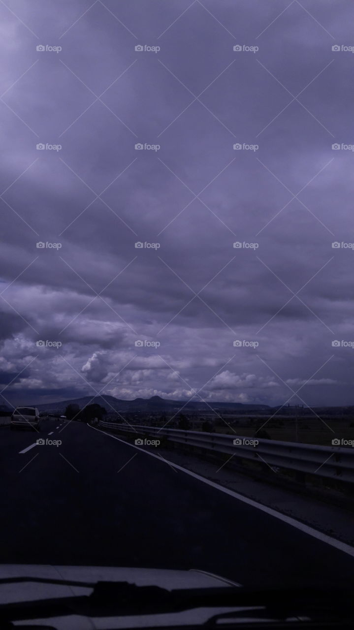 Landscape, Storm, Sky, No Person, Road