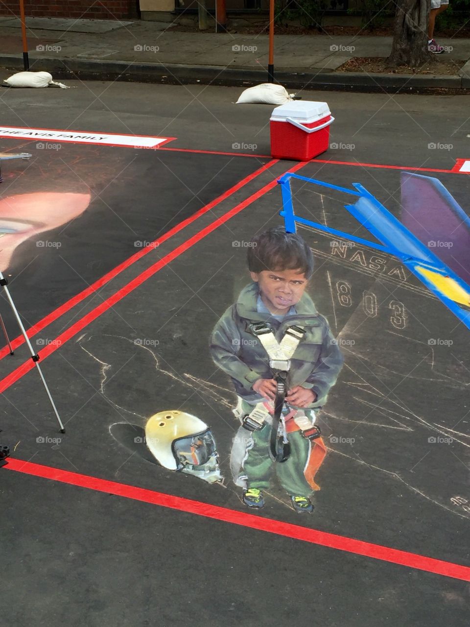 Street chalk art