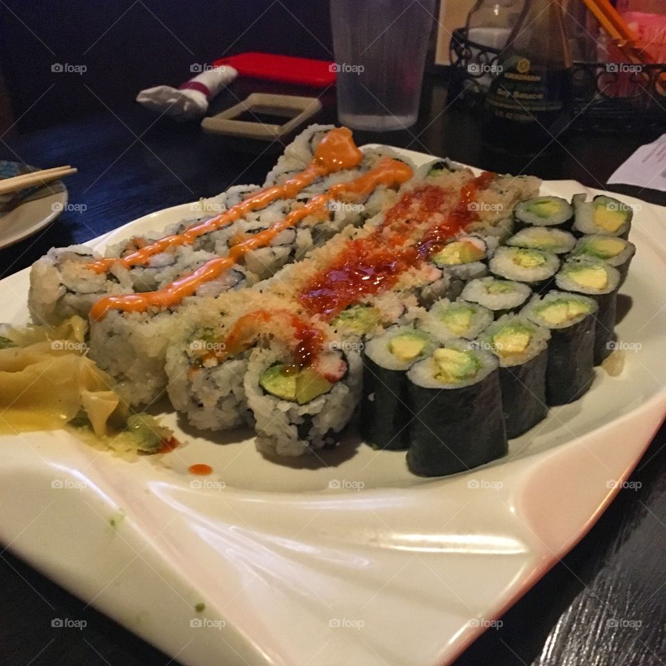 Sushi platter for lunch 