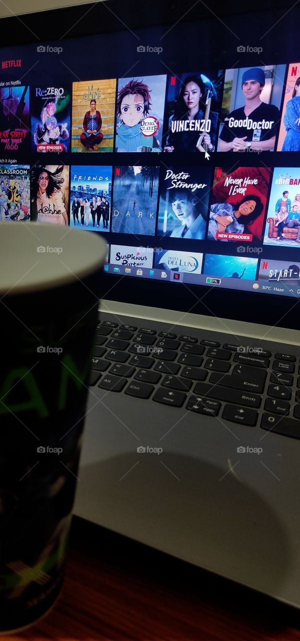 Netflix. Opening my account to watch a series. seeing that which one should I start now.