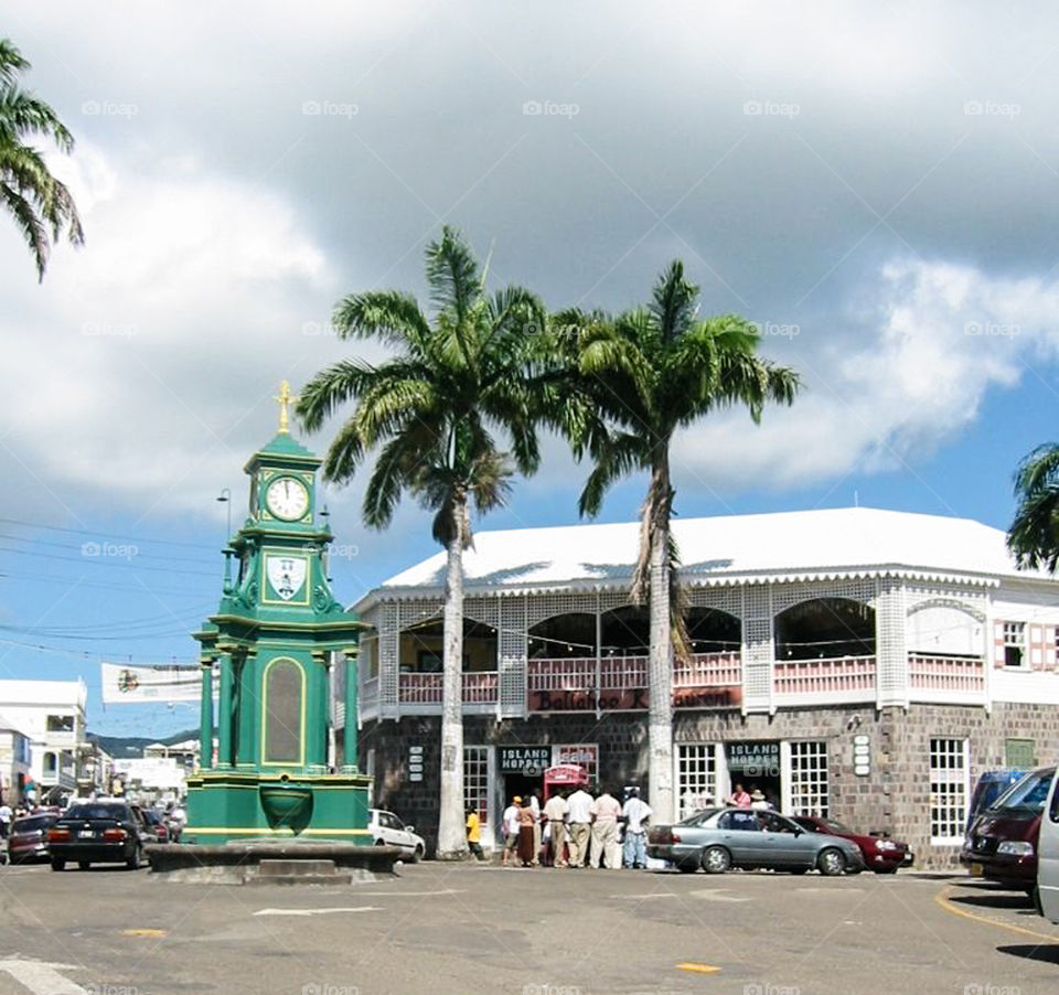 Basseterre on St. Kitts. 