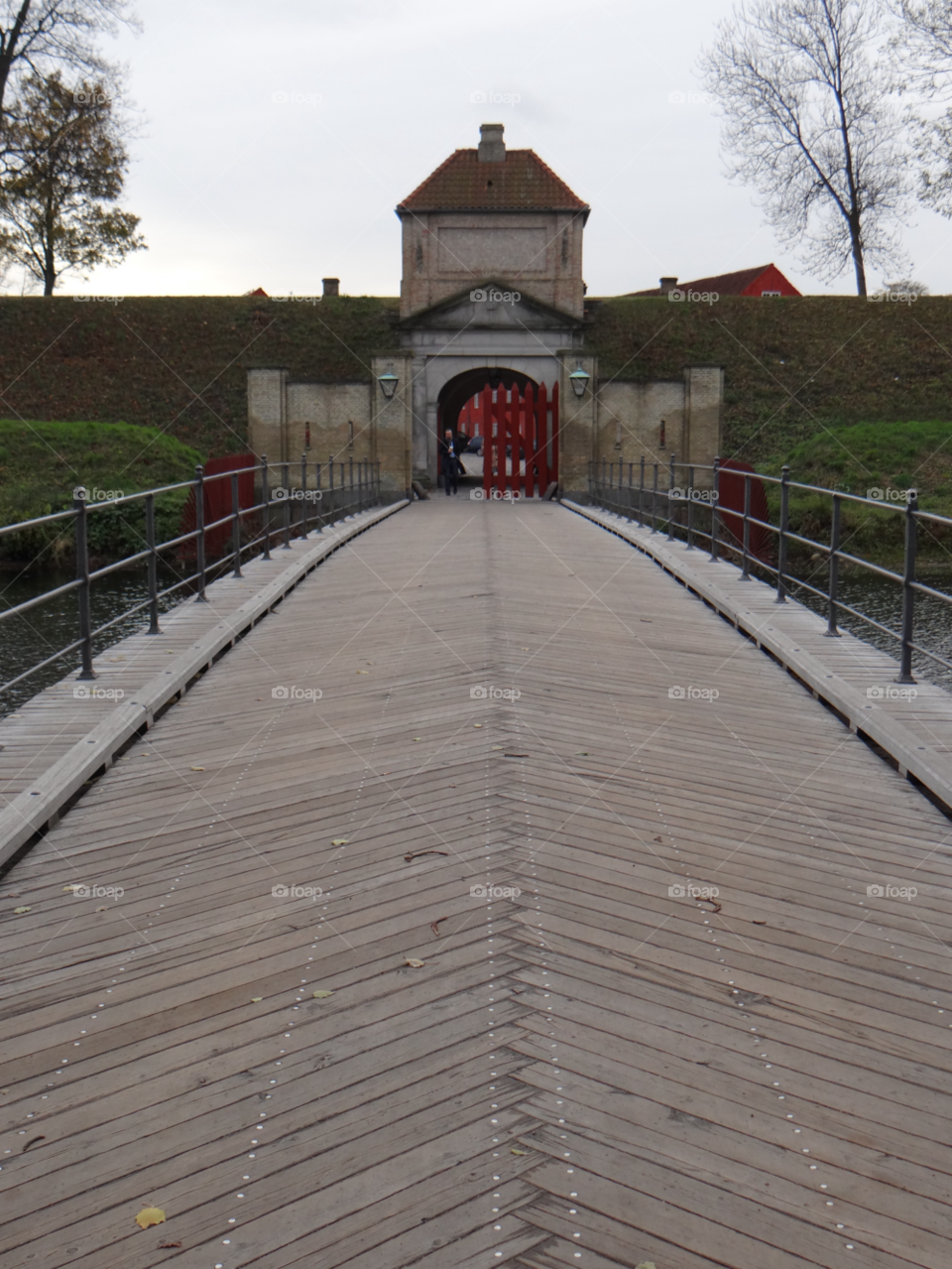  Kastellet. Kastellet military base in Copenhagen Denmark. Entrance. 