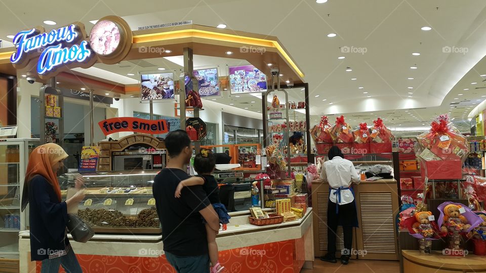 Famous Amos cookie shop in Seremban