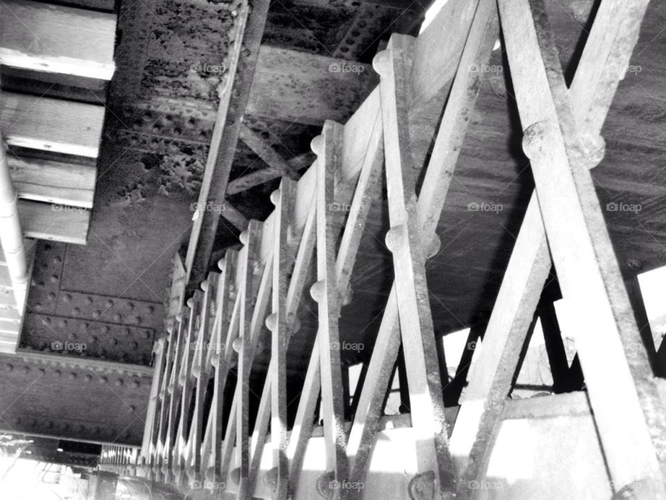 industrial steel structural steel old trainbridge by lagacephotos