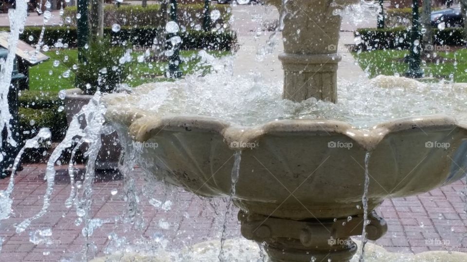 overflowing fountain