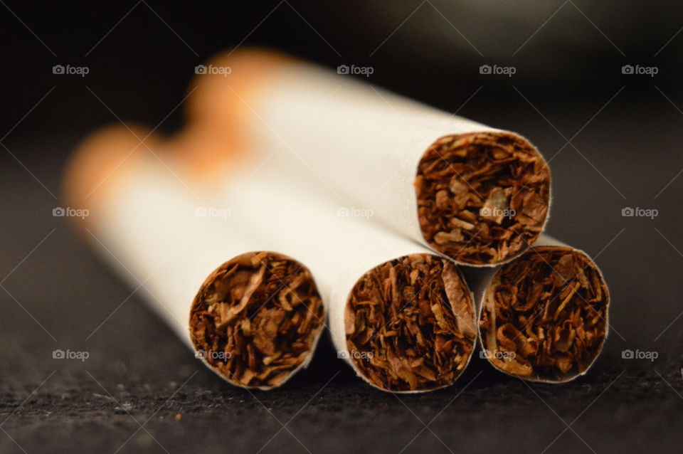 Macro photo of some cigarettes