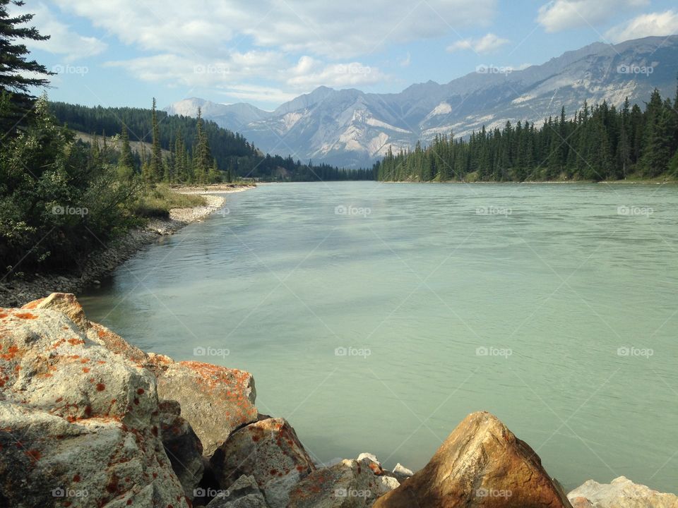 Turquoise watered river